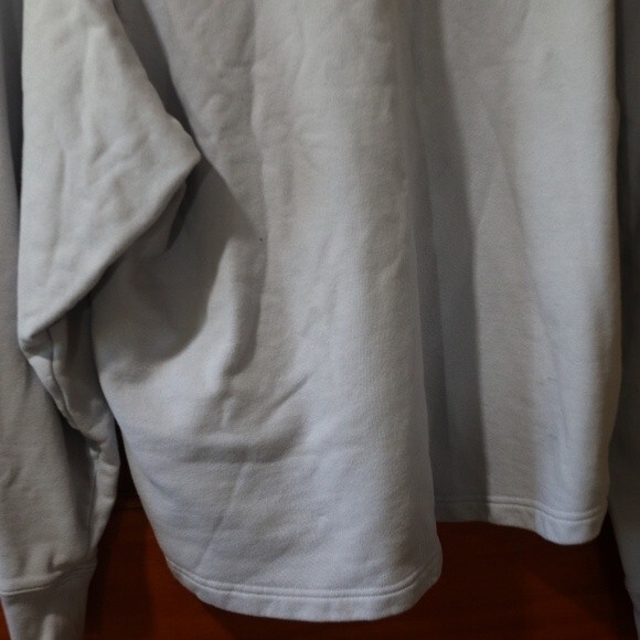 Tory Burch Tory Sport Small Blue Oversized Pullover Hoodie V-Logo Cotton - Picture 5 of 12